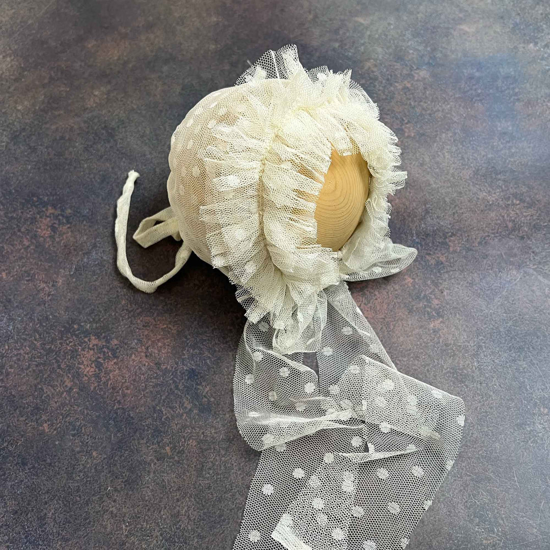 Polka Dot Tulle Newborn Hat