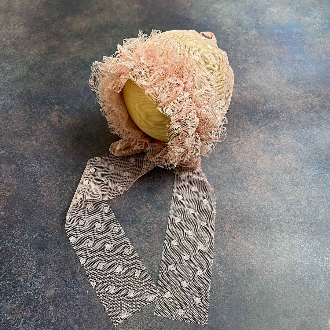 Polka Dot Tulle Newborn Hat