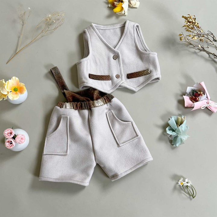 Abraham Vest + Overalls Set