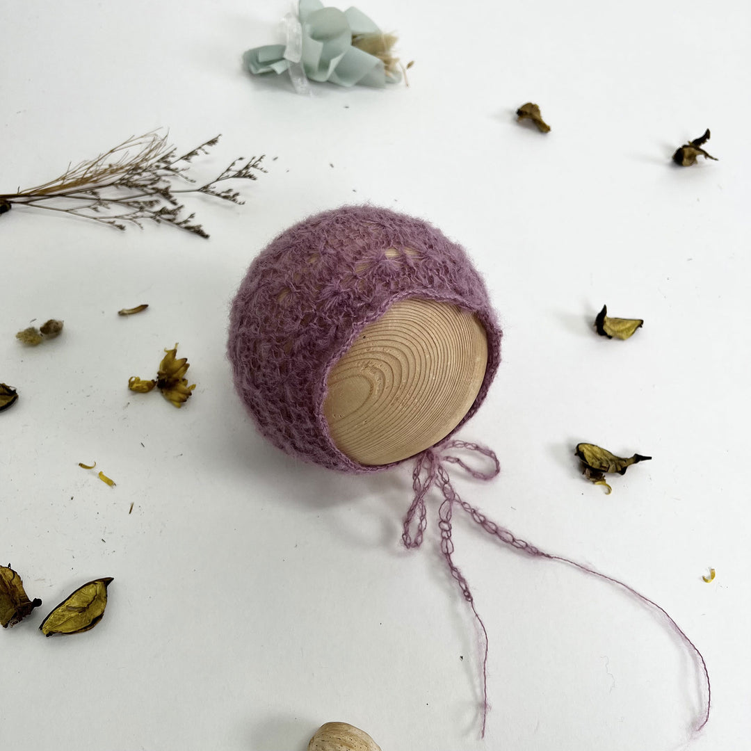 Newborn Mohair Knit Bonnet