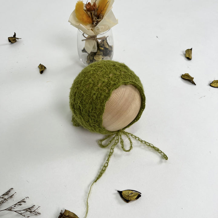 Newborn Mohair Knit Bonnet