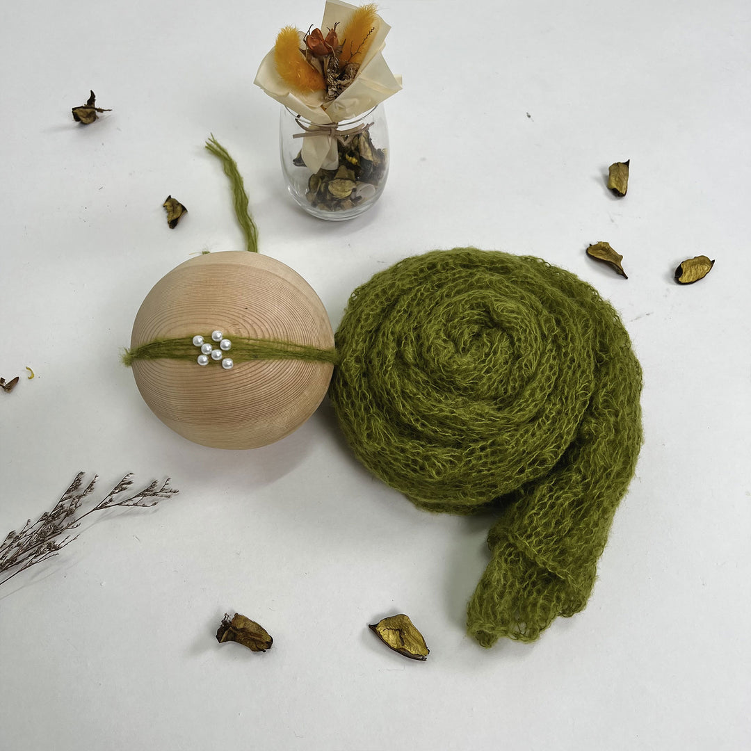 Stretchy Soft Knit Mohair Wrap with Headwear