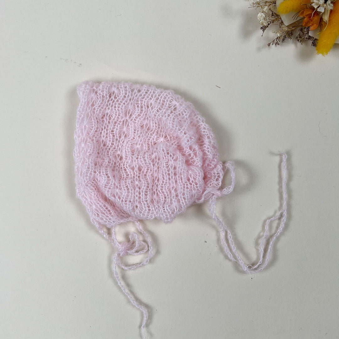 Newborn Mohair Knit Bonnet