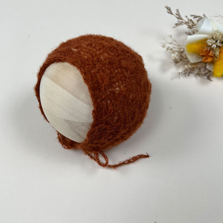 Newborn Mohair Knit Bonnet