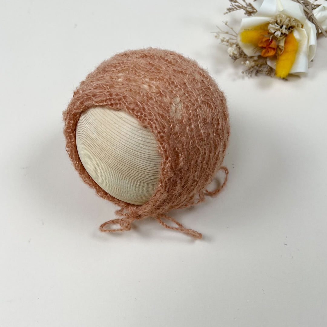 Newborn Mohair Knit Bonnet