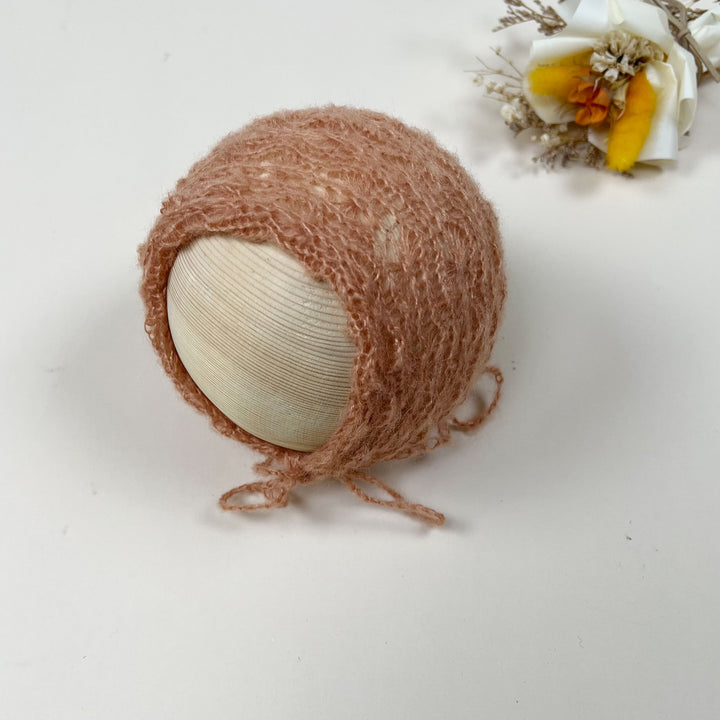 Newborn Mohair Knit Bonnet