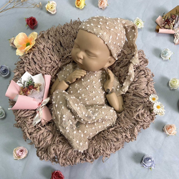 Newborn Romper matched Hat Set