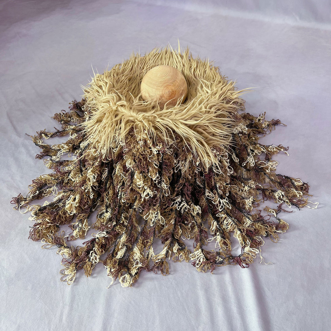 Faux fur Layer with Long Tassel