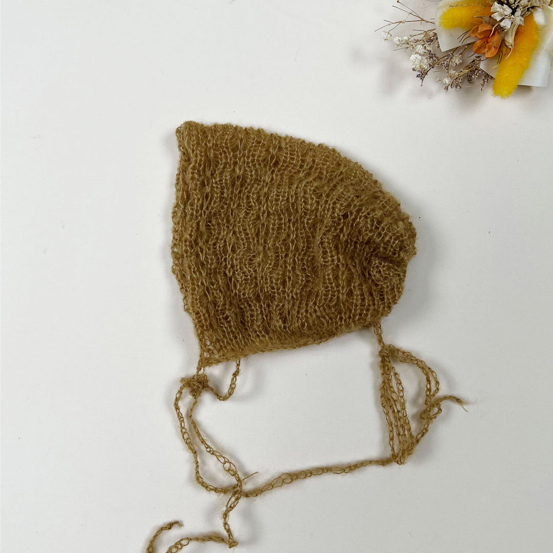 Newborn Mohair Knit Bonnet