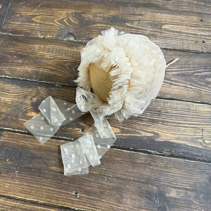 Polka Dot Tulle Newborn Hat