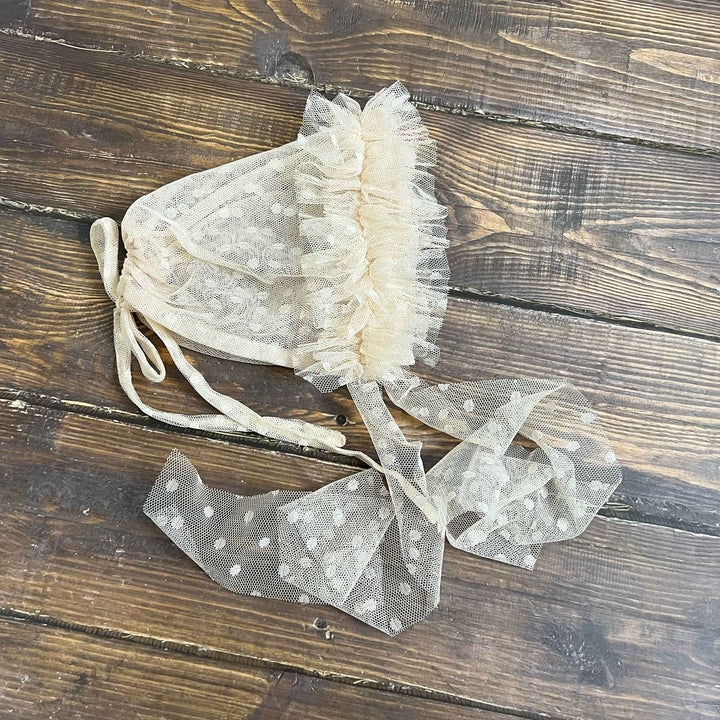 Polka Dot Tulle Newborn Hat
