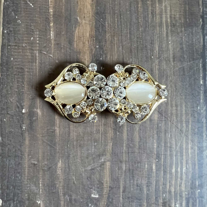 Rhinestone Jade Disk Buttons