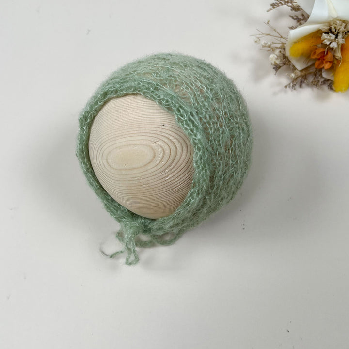 Newborn Mohair Knit Bonnet