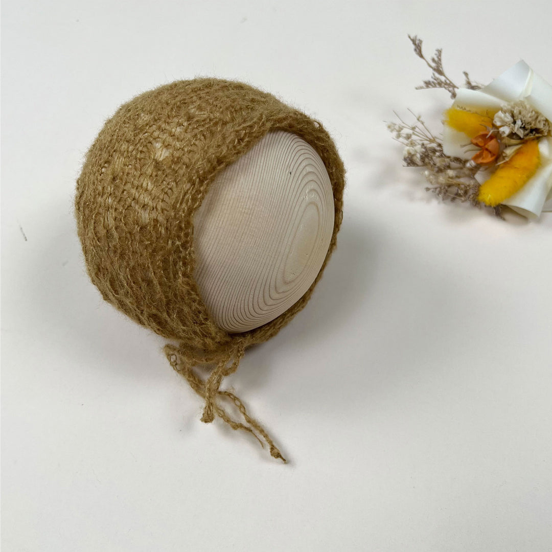 Newborn Mohair Knit Bonnet