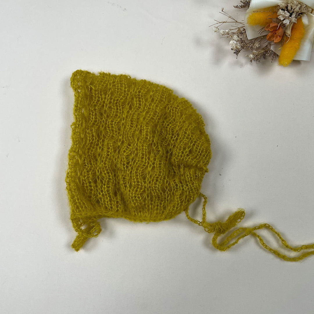 Newborn Mohair Knit Bonnet