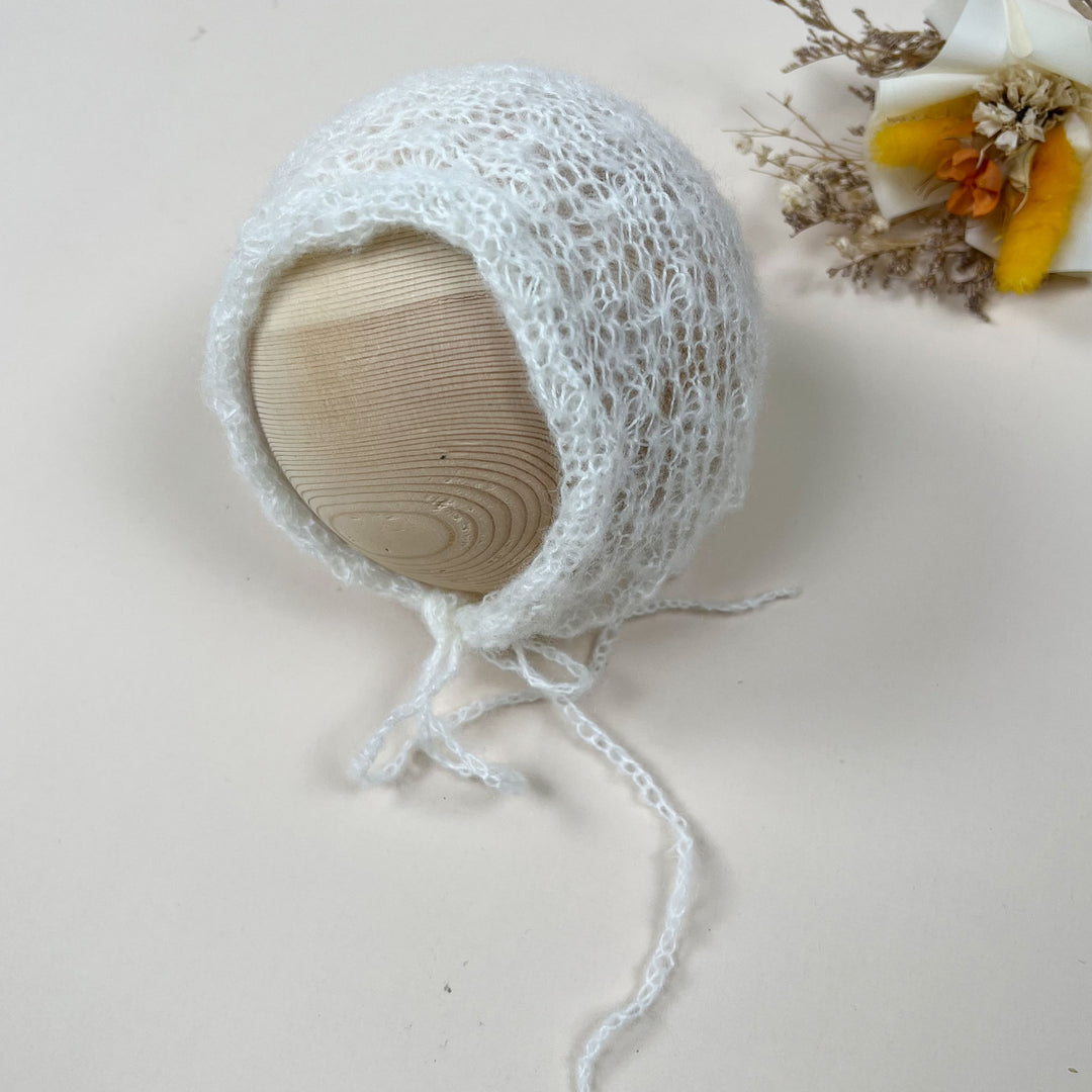 Newborn Mohair Knit Bonnet