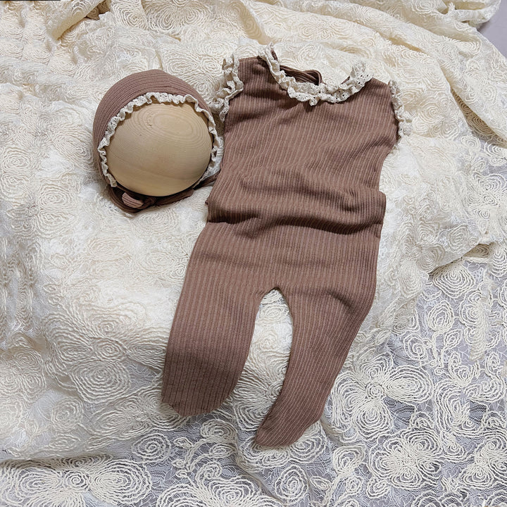 Stretchy Romper + Bonnet Outfits