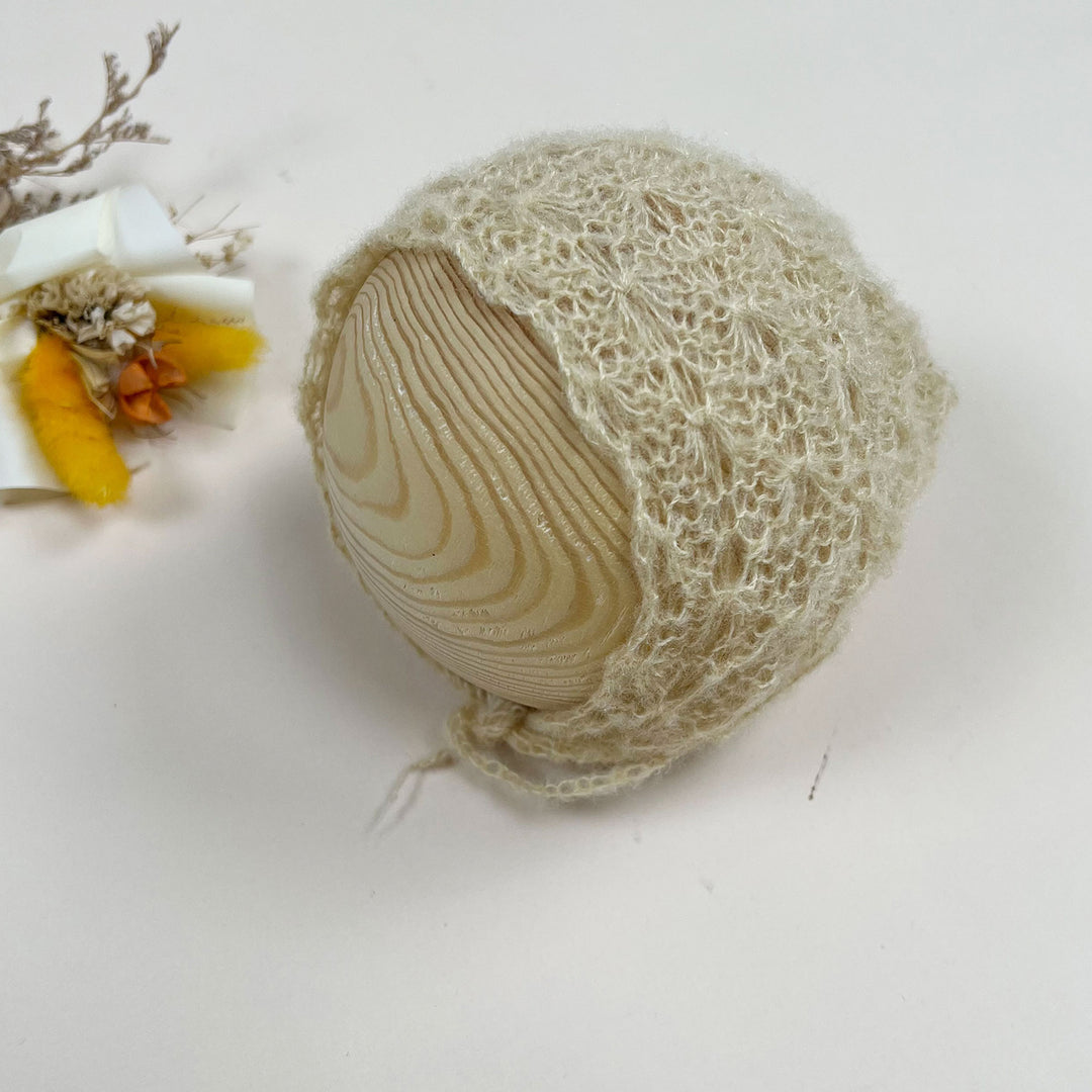 Newborn Mohair Knit Bonnet