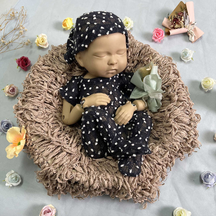 Newborn Romper matched Hat Set