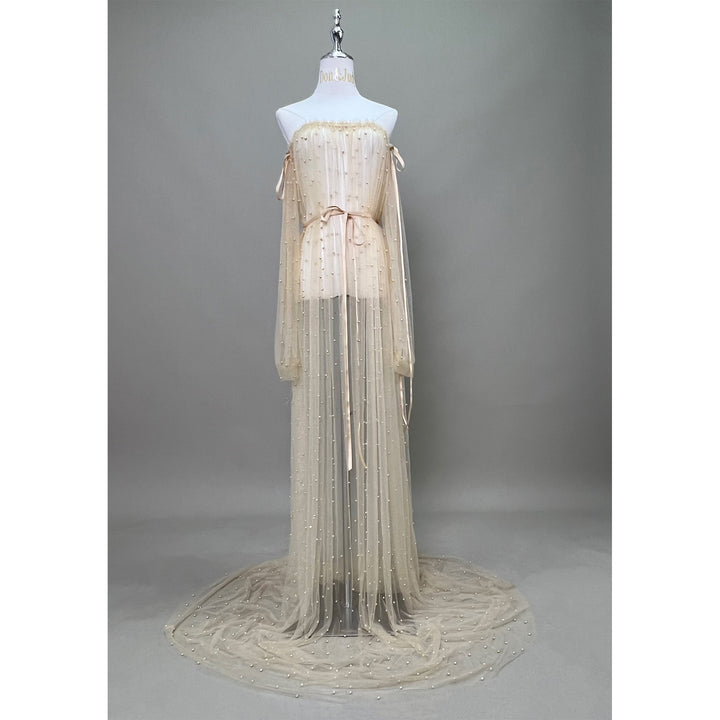 Dominic Pearls Tulle Gown