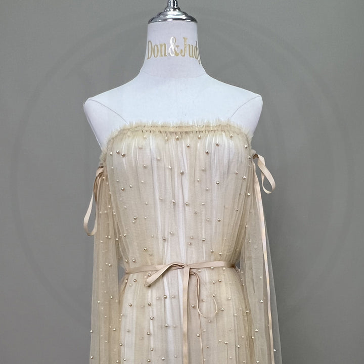 Dominic Pearls Tulle Gown