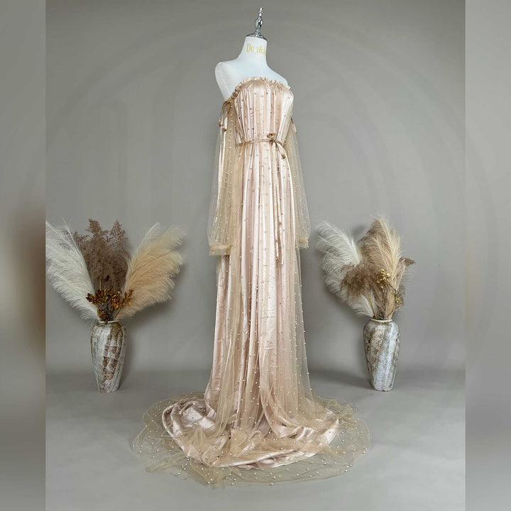 Dominic Pearls Tulle Gown