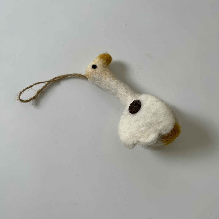 Handmade Felt Dog and Goose