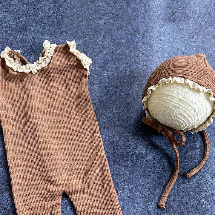 Stretchy Romper + Bonnet Outfits