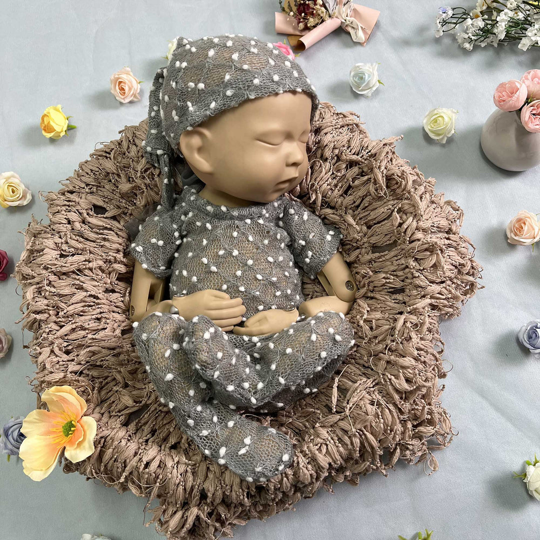 Newborn Romper matched Hat Set