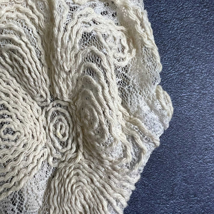 Lace Cloud Pattern Off-Shoulder Newborn Romper