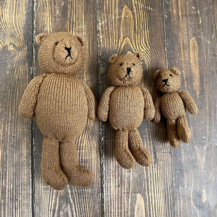 3pcs Brown Knitted Teddy Bears