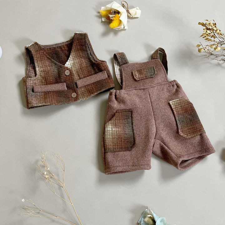 Abraham Vest + Overalls Set