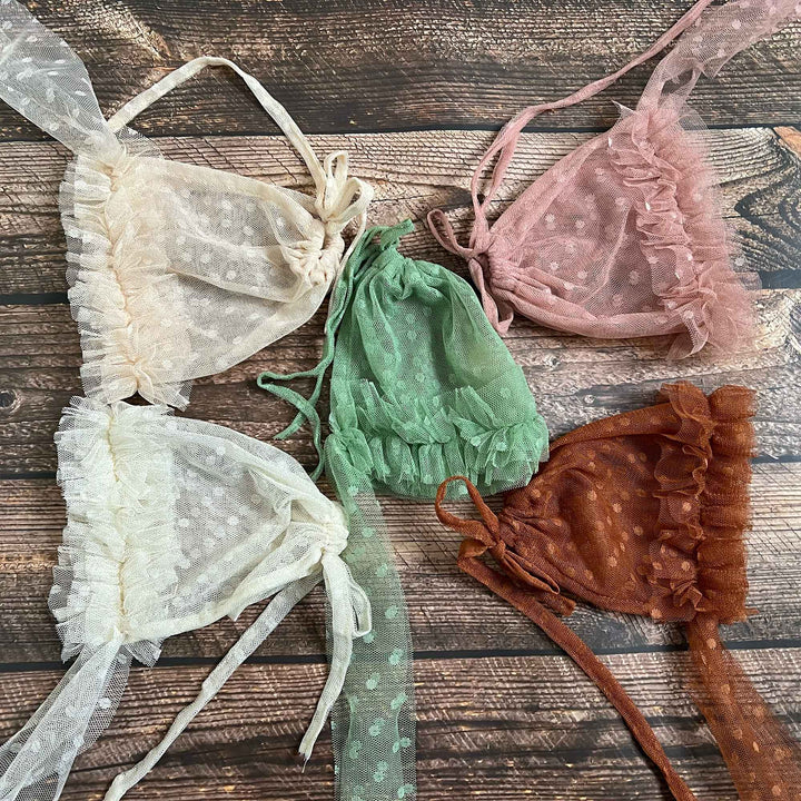 Polka Dot Tulle Newborn Hat