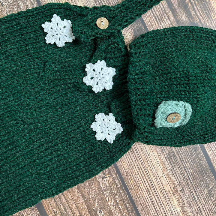 Baby Knit Suspender Pants & Hat Set