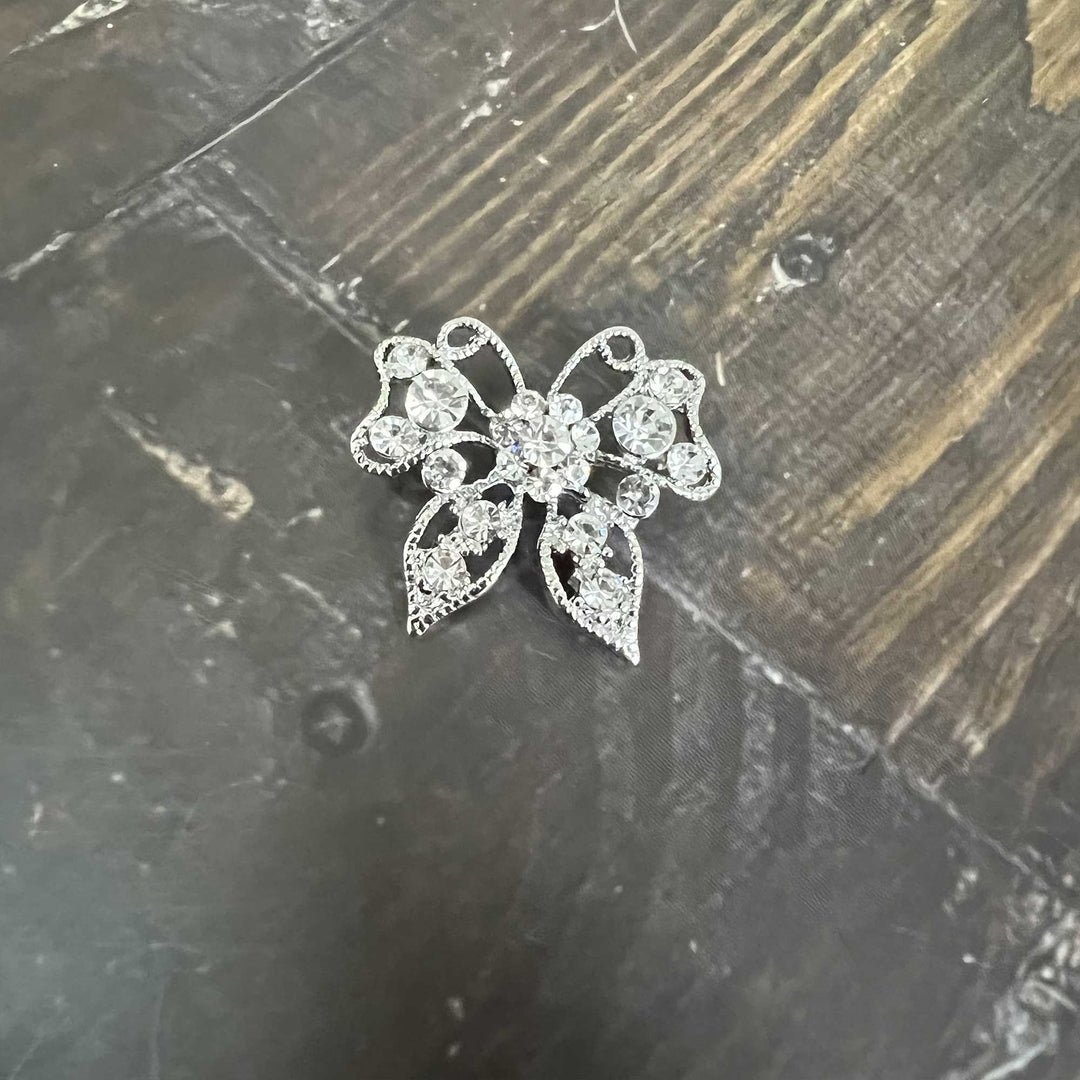 Butterfly Rhinestone Buttons