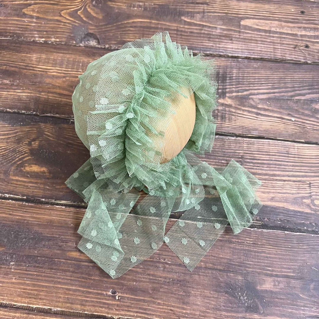 Polka Dot Tulle Newborn Hat
