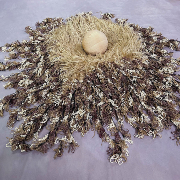 Faux fur Layer with Long Tassel