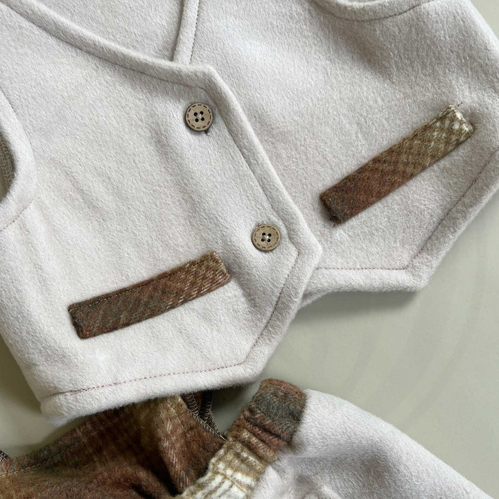 Abraham Vest + Overalls Set