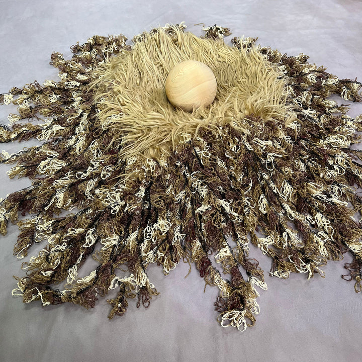 Faux fur Layer with Long Tassel