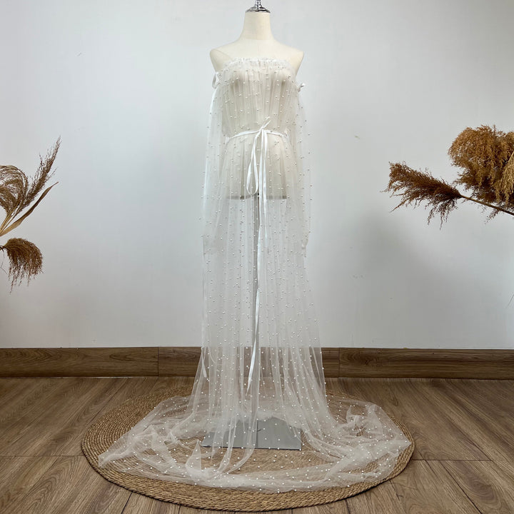 Dominic Pearls Tulle Gown