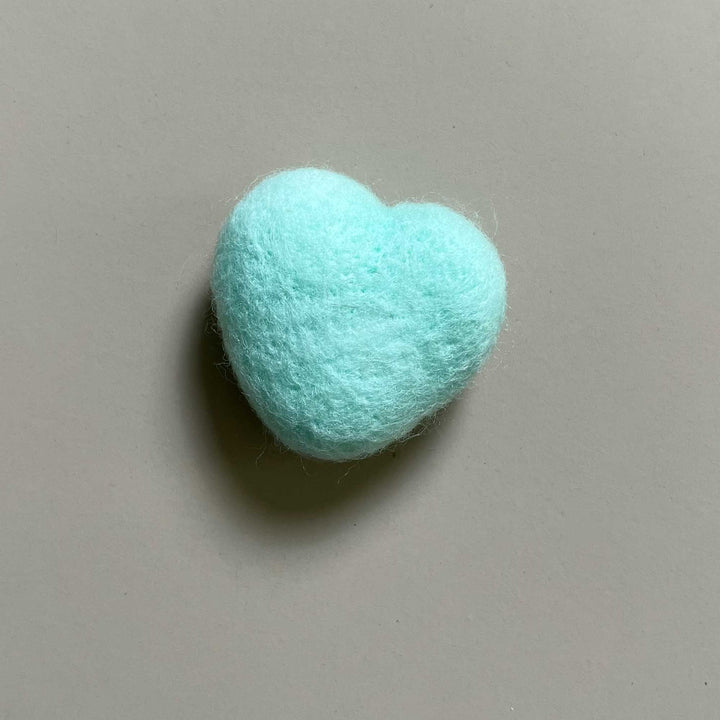 7pcs/lot Handmade Wool Felt Heart Shape Accessories