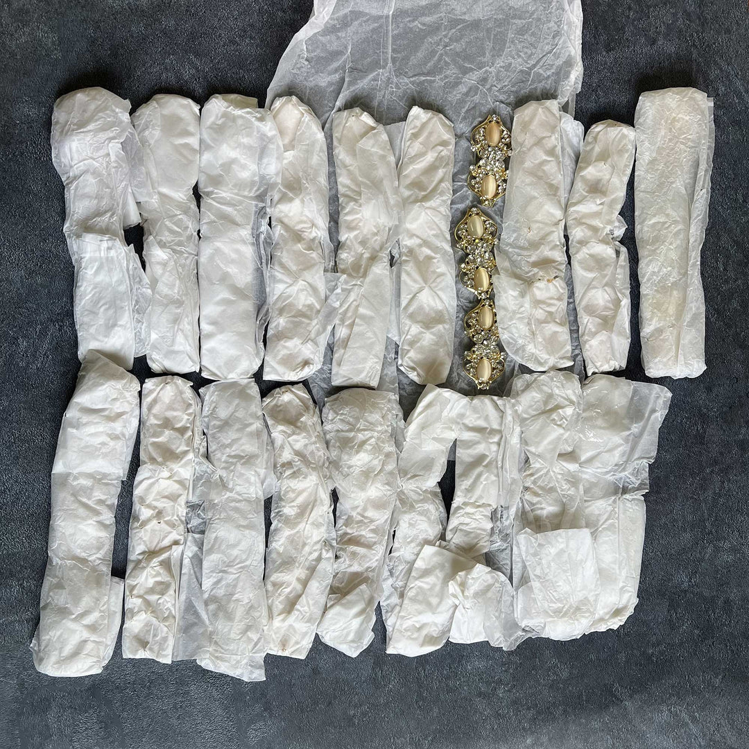 Rhinestone Jade Disk Buttons