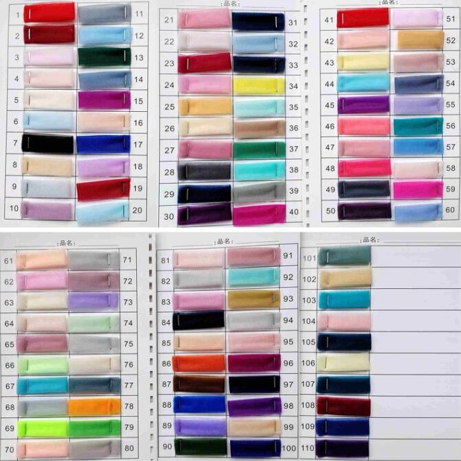 A large grid of small fabric swatches in many colors arranged on a white measurement chart with printed numbers. This is a Oreades dress color-options reference image rather than a single product photo, so subject_type is Color Swatch.
