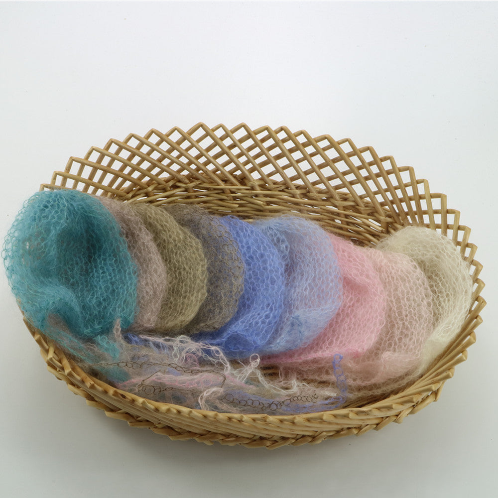 Knit Mohair Newborn Bonnet