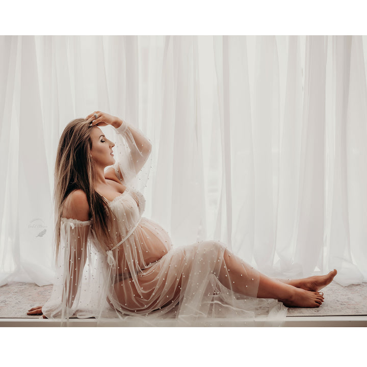 Dominic Pearls Tulle Gown