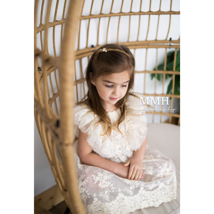 Joyce Beige Little Girl Gown
