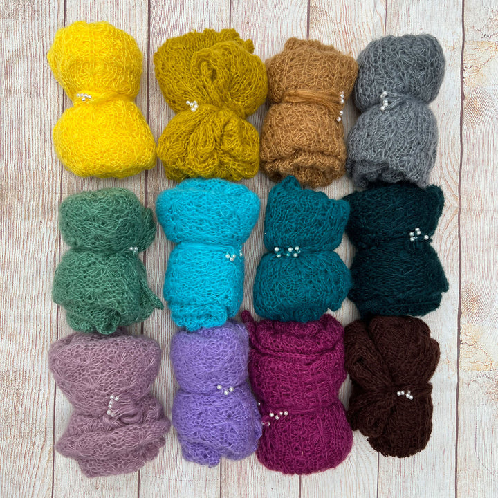 140*40cm Mohair Wrap with Headwear