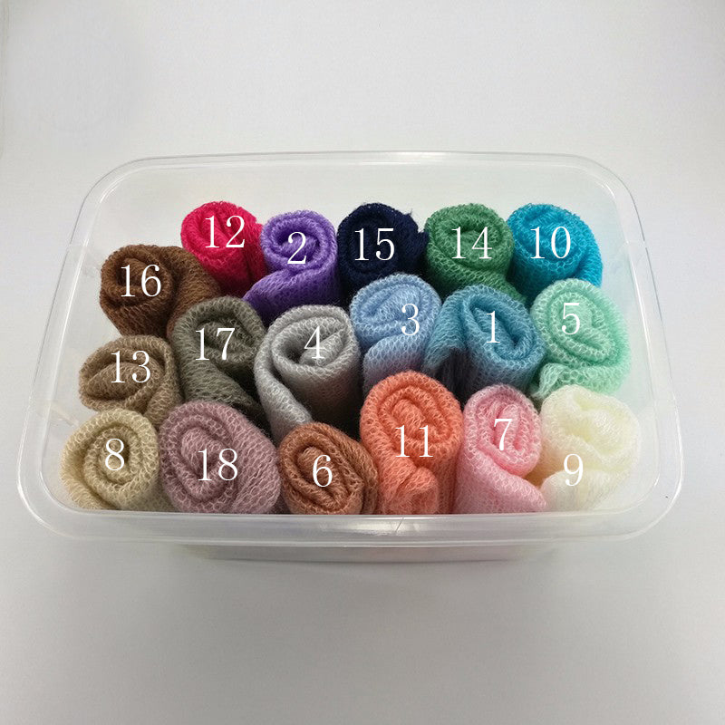 Stretchy Soft Newborn Wrap Knitted Acrylic Mohair Wraps Newborn Photography Props 60x40cm - Don&Judy Newborn&Maternity photography props