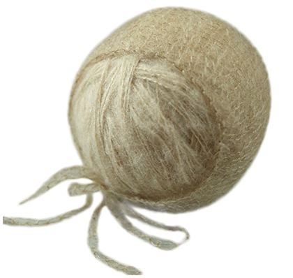 Newborn Baby Photo Prop Hand Knit Mohair Baby Bonnet - Don&Judy Newborn&Maternity photography props