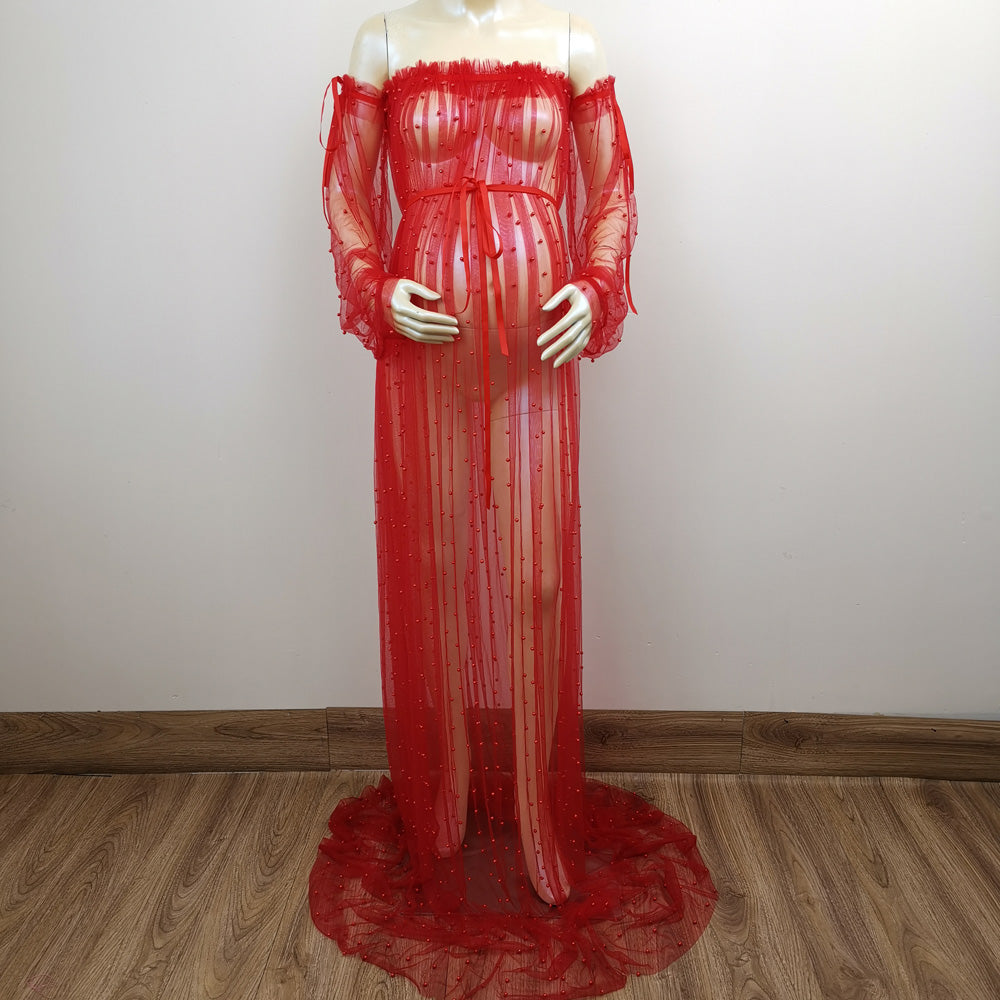 Dominic Pearls Tulle Gown